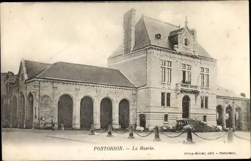 Ak Pontorson Manche, La Mairie