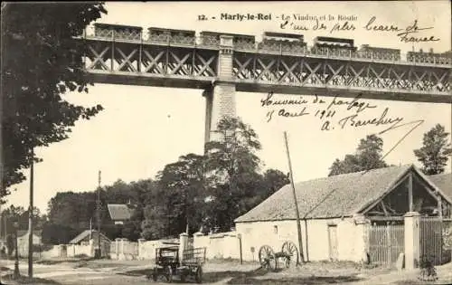 Ak Marly le Roi Yvelines, Le Viaduc et la Route