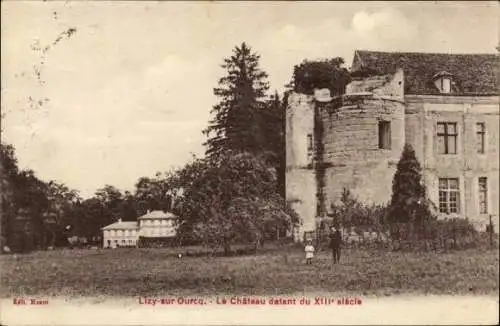 Ak Lizy sur Ourcq Seine et Marne, Le Château dafant du XIII siècle