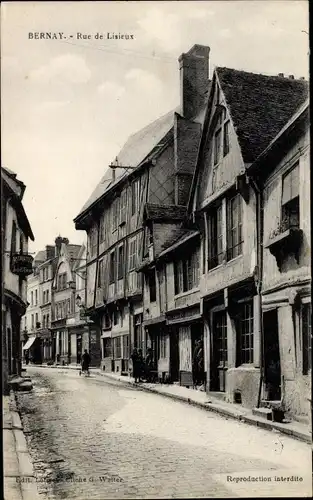Ak Bernay Eure, Rue de Lisieux