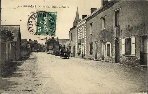 Ak Freigne Maine et Loire, Route de Candé