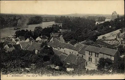 Ak Herblay Val d’Oise, Vue sur le Val