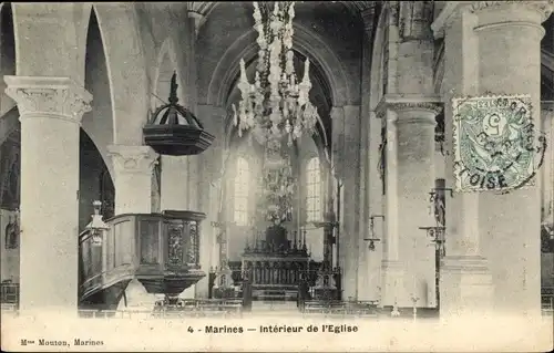 Ak Marines Val d’Oise, Intérieur de l'Église