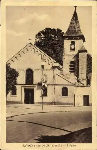 Ak Savigny sur Orge Essonne, Eglise