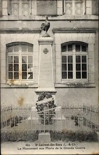 Ak Saint-Laurent-des-Eaux Loir et Cher, Le Monument aux Morts de la Grande Guerre