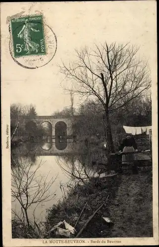 Ak Lamotte Beuvron Loir et Cher, Bords du Beuvron