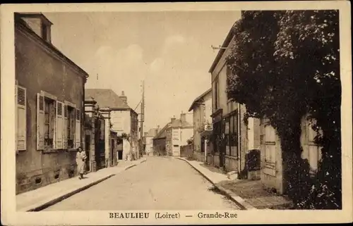 Ak Beaulieu Loiret, Grande Rue