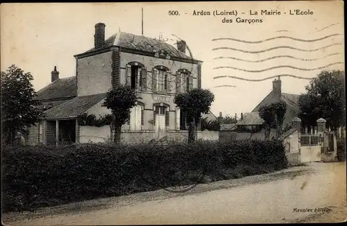 Ak Ardon Loiret, La Marie, L'Ecole des Garcons