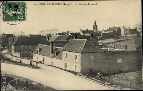 Ak Bonny sur Loire Loiret, Le Faubourg Poireau