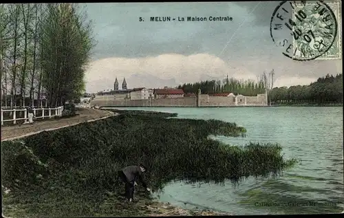 Ak Melun Seine et Marne, La Maison Centrale