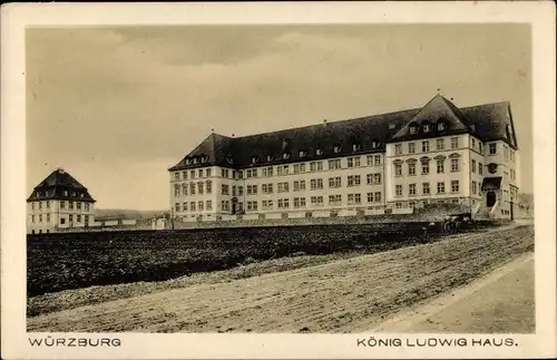 Ak Würzburg am Main Unterfranken, König Ludwig Haus