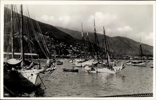 Ak La Guaira Venezuela, Hafenpartie, Segelboote