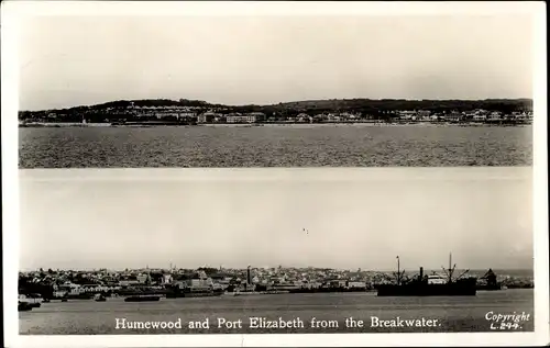 Ak Port Elizabeth Südafrika, Humewood and Port Elizabeth from the Breakwater