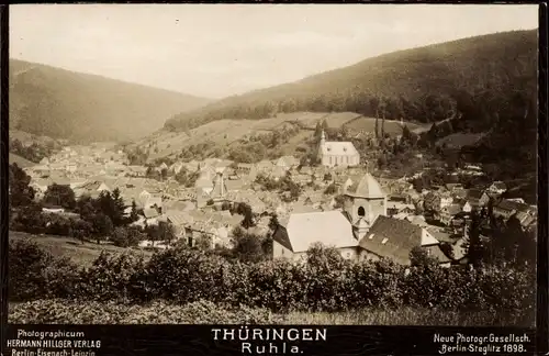 Ak Ruhla in Westthüringen, Panorama vom Ort, NPG, Hermann Hillger Verlag, Joseph Kürschner