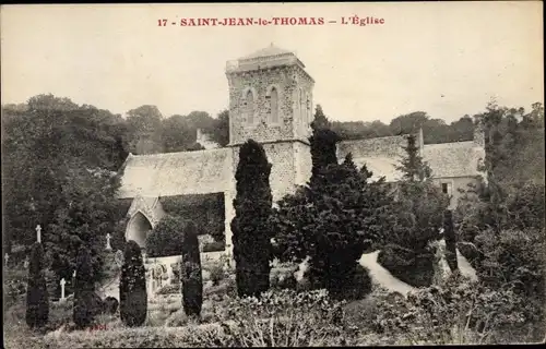 Ak St Jean le Thomas Manche, L'Eglise