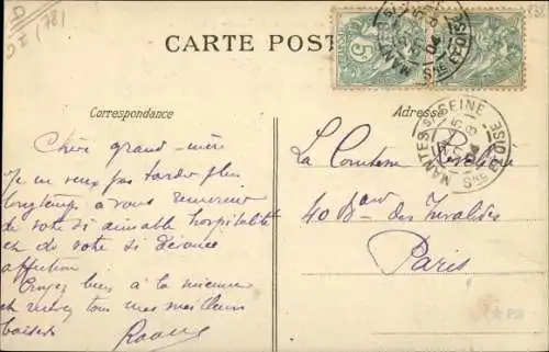 Ak Mantes Yvelines, La Porte au Pretres