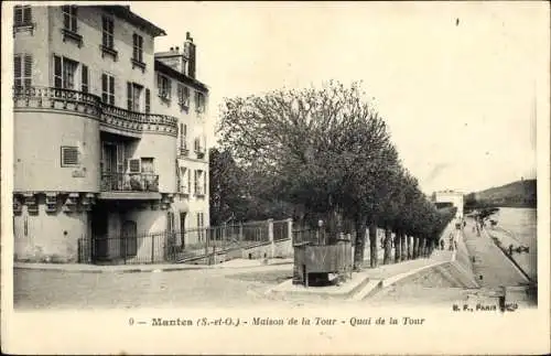 Ak Mantes Yvelines, Maison de la Tour, Quai de la Tour