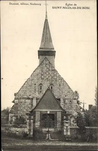 Ak Saint Nicolas du Bosc Eure, Kirche