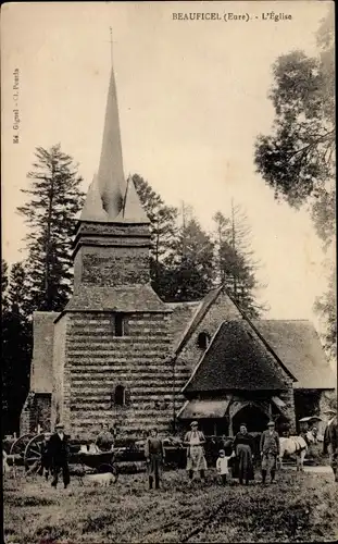 Ak Beauficel Eure, Kirche