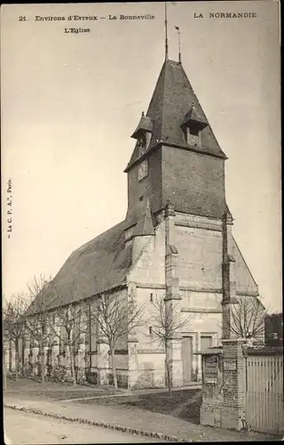 Ak La Bonneville Eure, Kirche