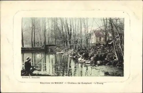 Ak Magny en Vexin Val-d’Oise, Château de Gueptant, L'Étang