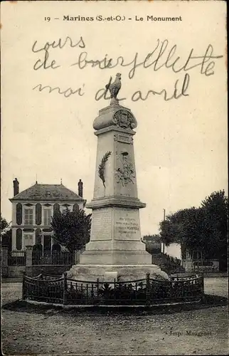 Ak Marines Val d’Oise, Le Monument