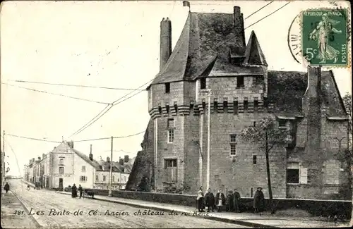 Ak Les Ponts de Cé Maine et Loire, Ancien Chateau du Roi Rene