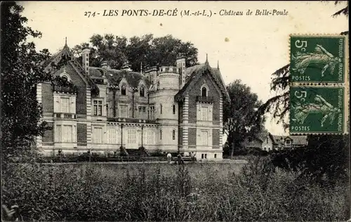 Ak Les Ponts de Cé Maine et Loire, Chateau de Belle Poule