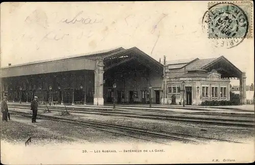 Ak Fleury les Aubrais Loiret, Interieur de la Gare