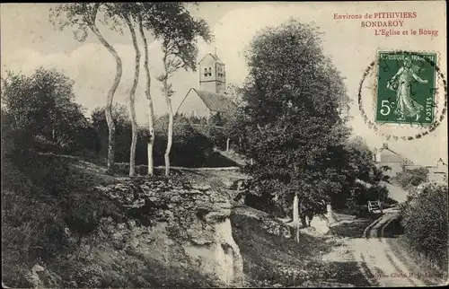 Ak Bondaroy Loiret, L'Eglise et le Bourg