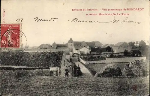 Ak Bondaroy Loiret, Vue panoramique, Ancien Manoir des de la Taille