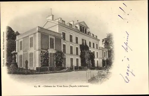 Ak Melun Seine et Marne, Château des Vives Eaux