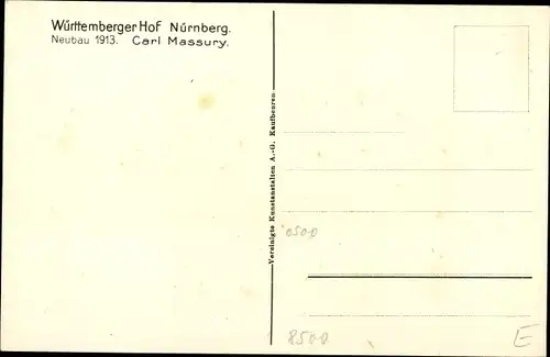 Ak Nürnberg in Mittelfranken, Württemberger Hof