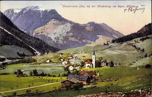 Ak Hinterstein Bad Hindelang im Oberallgäu, Ort mit Umgebung