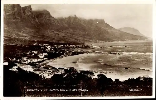Ak Cape Town Kapstadt Südafrika, Gesamtansicht, Camps Bay and Apostles