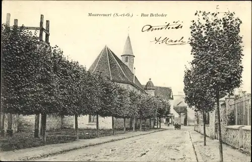 Ak Maurecourt Yvelines, Rue Betheder, Eglise
