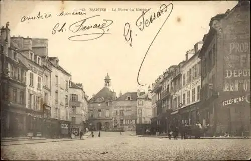 Ak Mantes Yvelines, La Place du Marché