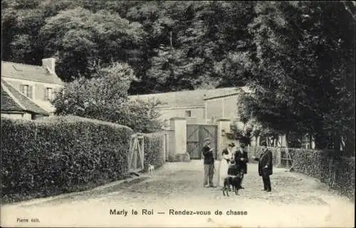 Ak Marly le Roi Yvelines, Rendez vous de chasse