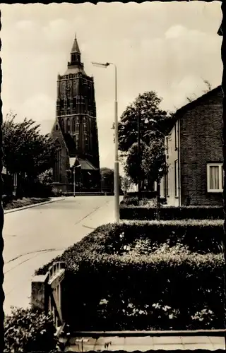 Ak Asperen Südholland, Nieuwstraat gezicht op de Kerk