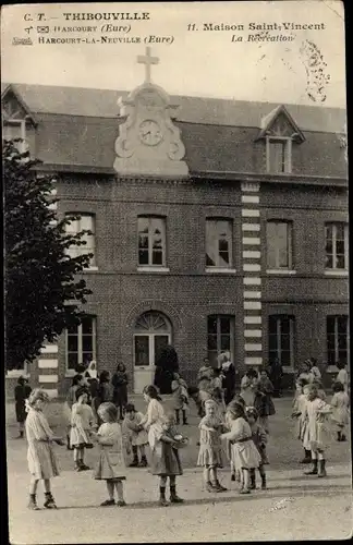 Ak Thibouville Eure, Maison d'enfants Saint Vincent, La Recreation