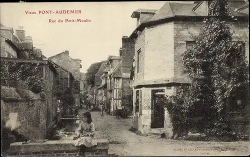 Ak Pont Audemer Eure, Rue du Petit Moulin