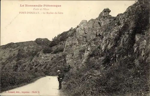 Ak Pont d'Ouilly Calvados, Le Rocher du Lion