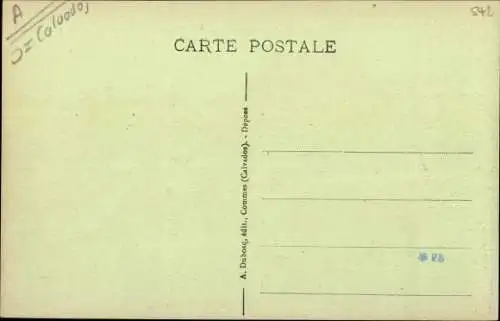 Ak Port en Bessin Calvados, La Ville, Les Falaises