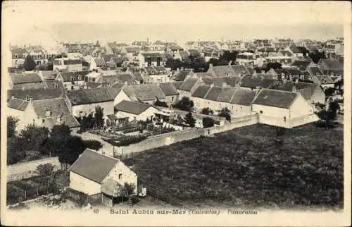 Ak Saint Aubin sur Mer Calvados, Panorama