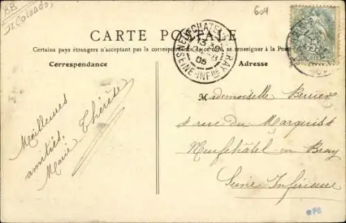 Ak Saint Aubin sur Mer Calvados, Panorama