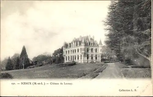 Ak Sceaux d’Anjou Maine et Loire, Chateau de Launay