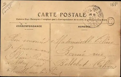 Ak Attray Loiret, Mairie et Ecole