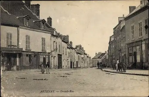 Ak Artenay Loiret, Grande Rue