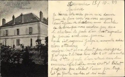 Ak May en Multien Seine et Marne, Château du Bédouin