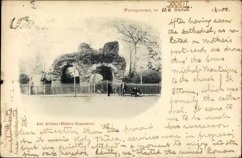 Ak Périgueux Nouvelle-Aquitaine Dordogne, Les Arénes, Ruines Romaines